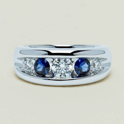Platinum Sapphire & Diamond Eugenie Ring - Ring - Walker & Hall