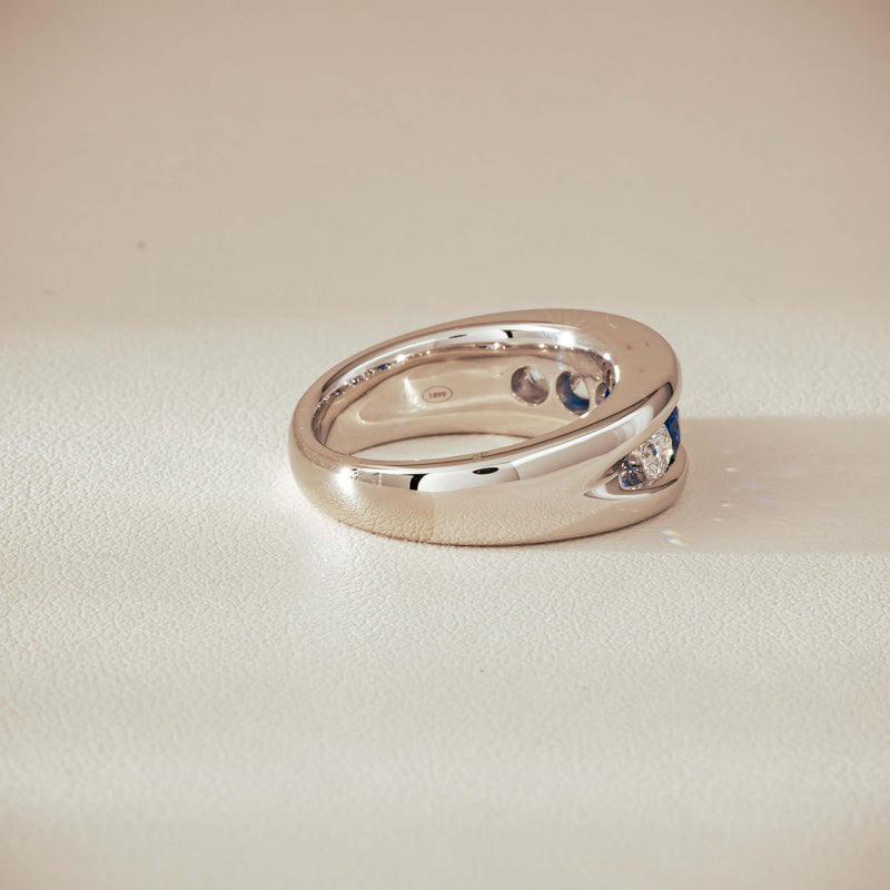 Platinum Sapphire & Diamond Eugenie Ring - Ring - Walker & Hall