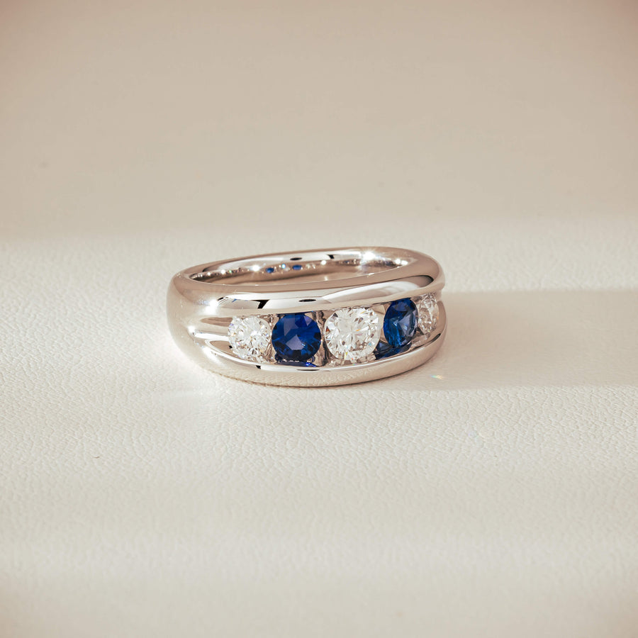 Platinum Sapphire & Diamond Eugenie Ring - Ring - Walker & Hall