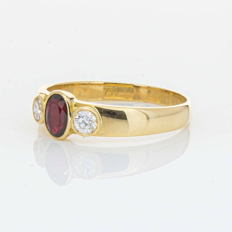 Deja Vu 18ct Yellow Gold .45ct Ruby & Diamond Ring - Ring - Walker & Hall