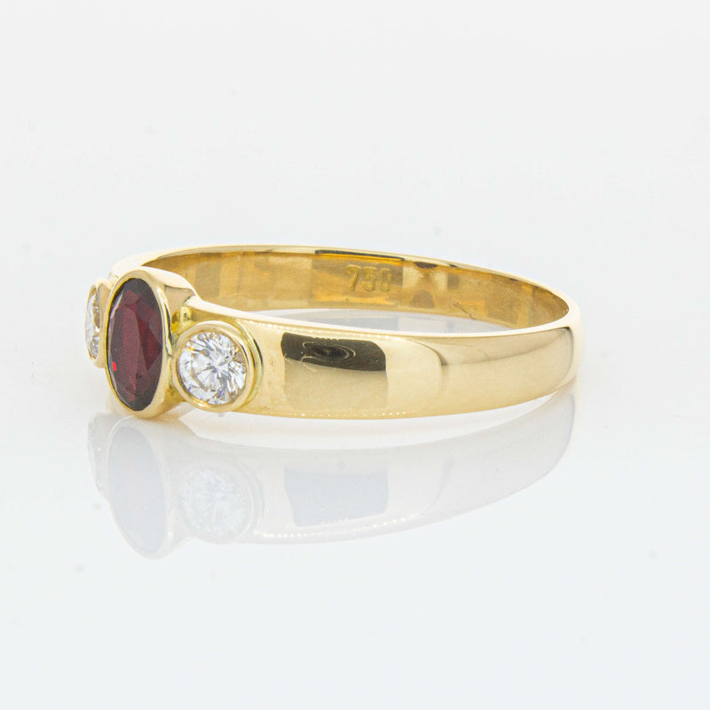 Deja Vu 18ct Yellow Gold .45ct Ruby & Diamond Ring - Ring - Walker & Hall