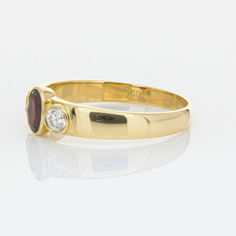Deja Vu 18ct Yellow Gold .45ct Ruby & Diamond Ring - Ring - Walker & Hall