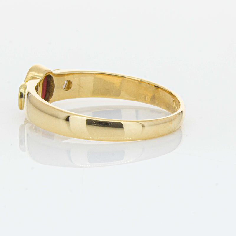 Deja Vu 18ct Yellow Gold .45ct Ruby & Diamond Ring - Ring - Walker & Hall