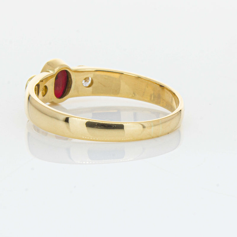Deja Vu 18ct Yellow Gold .45ct Ruby & Diamond Ring - Ring - Walker & Hall