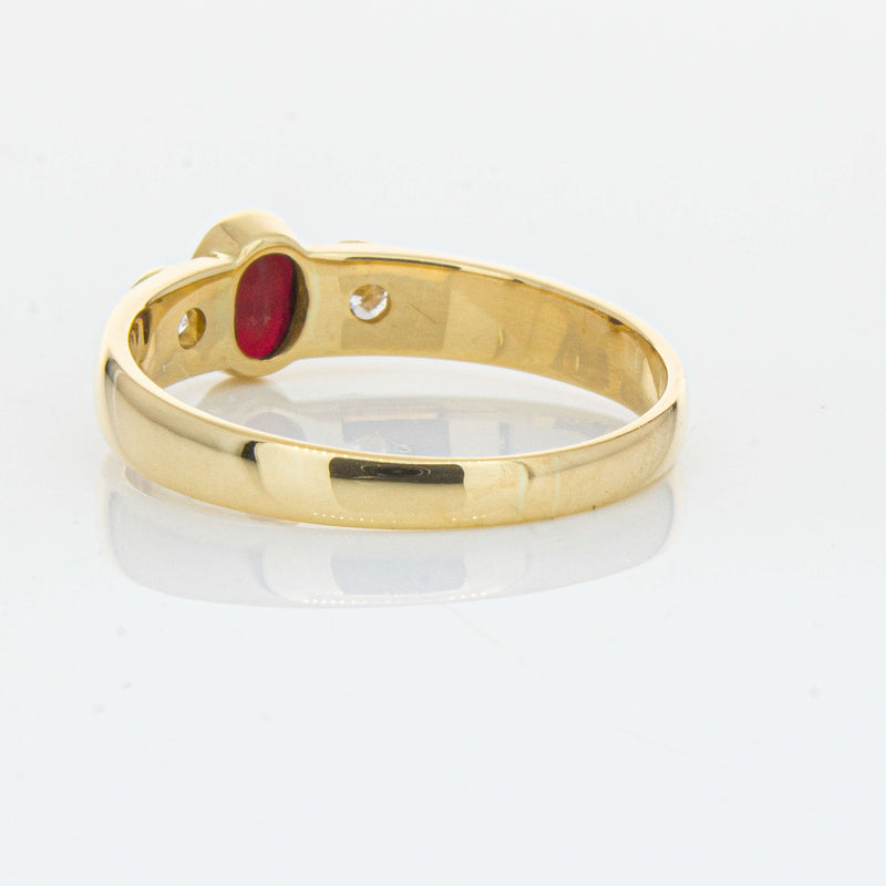 Deja Vu 18ct Yellow Gold .45ct Ruby & Diamond Ring - Ring - Walker & Hall
