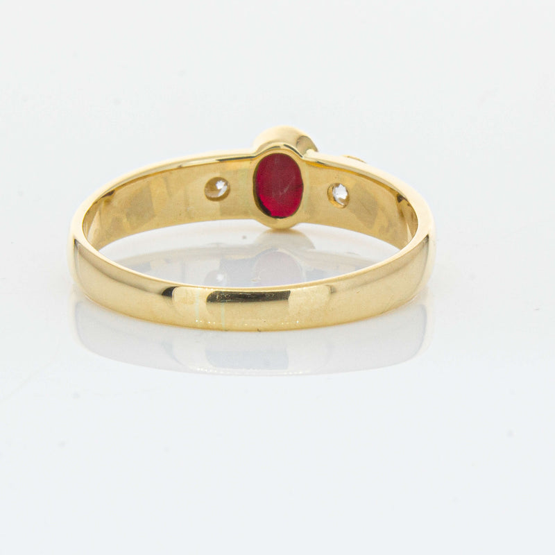 Deja Vu 18ct Yellow Gold .45ct Ruby & Diamond Ring - Ring - Walker & Hall