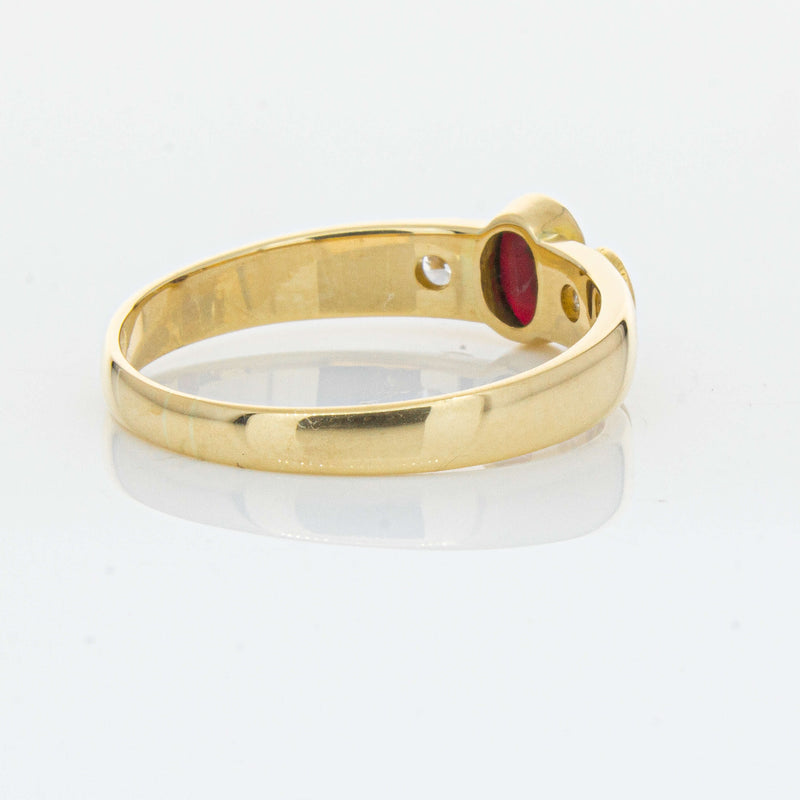 Deja Vu 18ct Yellow Gold .45ct Ruby & Diamond Ring - Ring - Walker & Hall