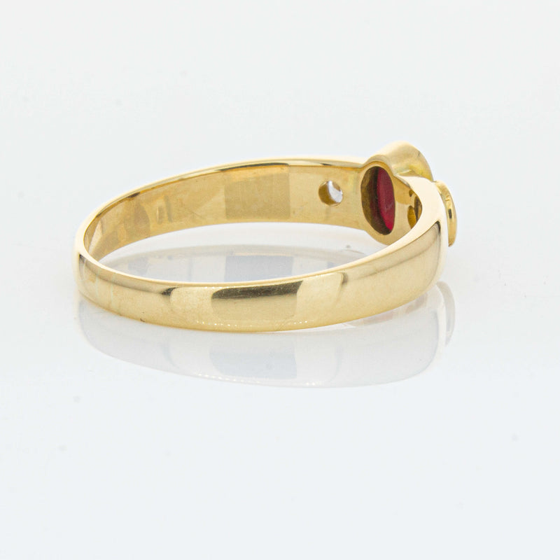 Deja Vu 18ct Yellow Gold .45ct Ruby & Diamond Ring - Ring - Walker & Hall