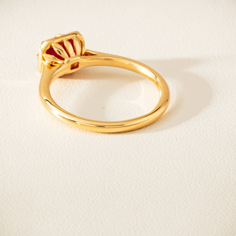 18ct Yellow Gold 1.02ct Ruby Solitaire Ring - Ring - Walker & Hall