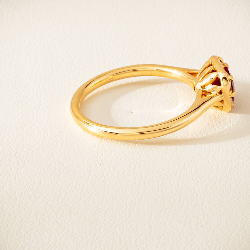 18ct Yellow Gold 1.02ct Ruby Solitaire Ring - Ring - Walker & Hall