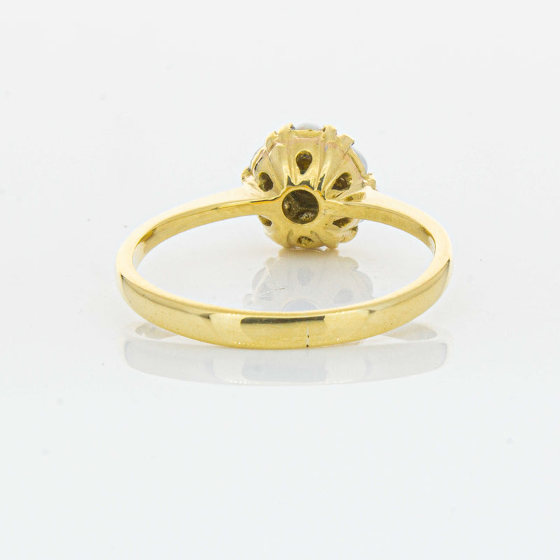 Deja Vu 18ct Yellow Gold Turquoise and Seed Pearl Ring - Ring - Walker & Hall