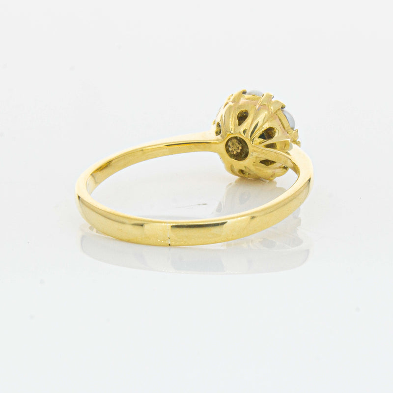 Deja Vu 18ct Yellow Gold Turquoise and Seed Pearl Ring - Ring - Walker & Hall