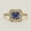 18ct Yellow Gold 1.15ct Tanzanite & Diamond Mandalay Ring - Ring - Walker & Hall