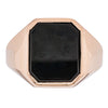 Deja Vu 10ct Rose Gold Onyx Signet Ring - Ring - Walker & Hall