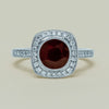 18ct White Gold 2.04ct Ruby & Diamond Cluster Ring - Ring - Walker & Hall