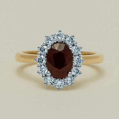 18ct Yellow Gold 1.44ct Ruby & Diamond Belle Ring - Ring - Walker & Hall