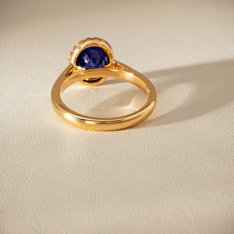 18ct Yellow Gold 2.46ct Sapphire & Diamond Nina Ring - Ring - Walker & Hall
