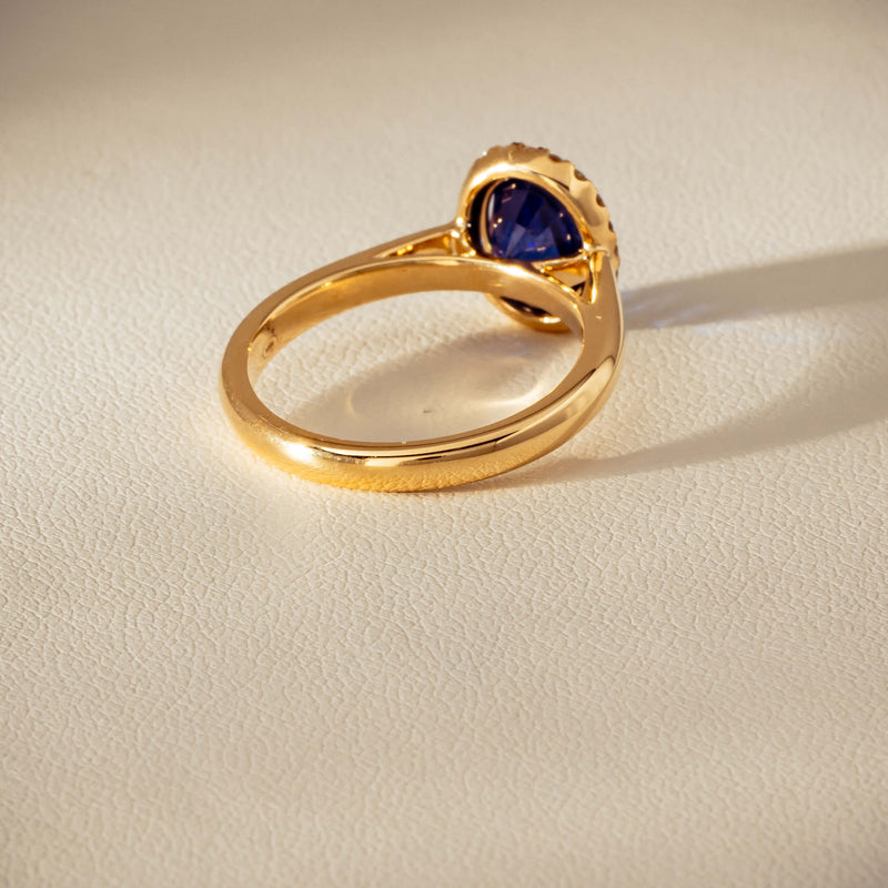 18ct Yellow Gold 2.46ct Sapphire & Diamond Nina Ring - Ring - Walker & Hall