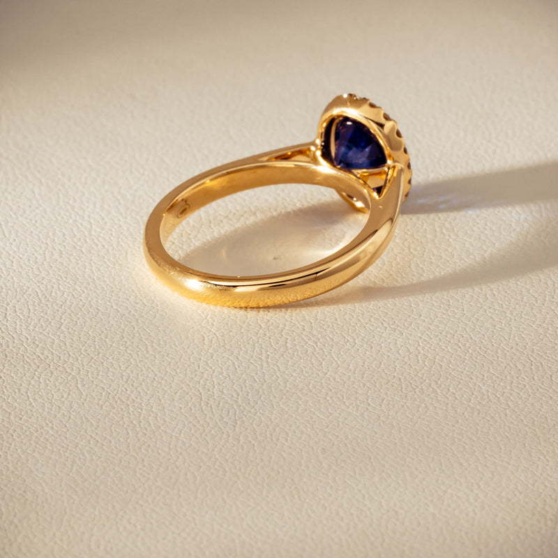 18ct Yellow Gold 2.46ct Sapphire & Diamond Nina Ring - Ring - Walker & Hall