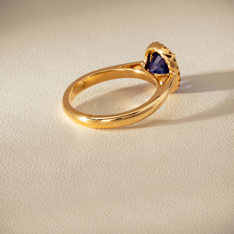 18ct Yellow Gold 2.46ct Sapphire & Diamond Nina Ring - Ring - Walker & Hall