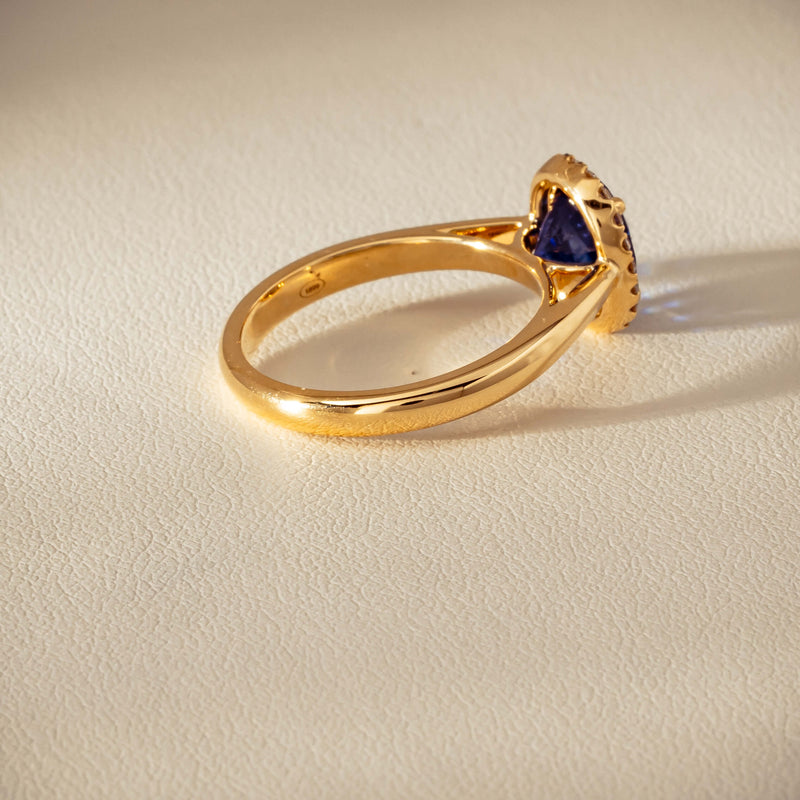 18ct Yellow Gold 2.46ct Sapphire & Diamond Nina Ring - Ring - Walker & Hall