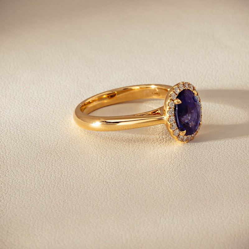 18ct Yellow Gold 2.46ct Sapphire & Diamond Nina Ring - Ring - Walker & Hall