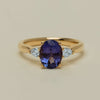 18ct Yellow Gold 2.04ct Tanzanite & Diamond Ayla Ring - Ring - Walker & Hall