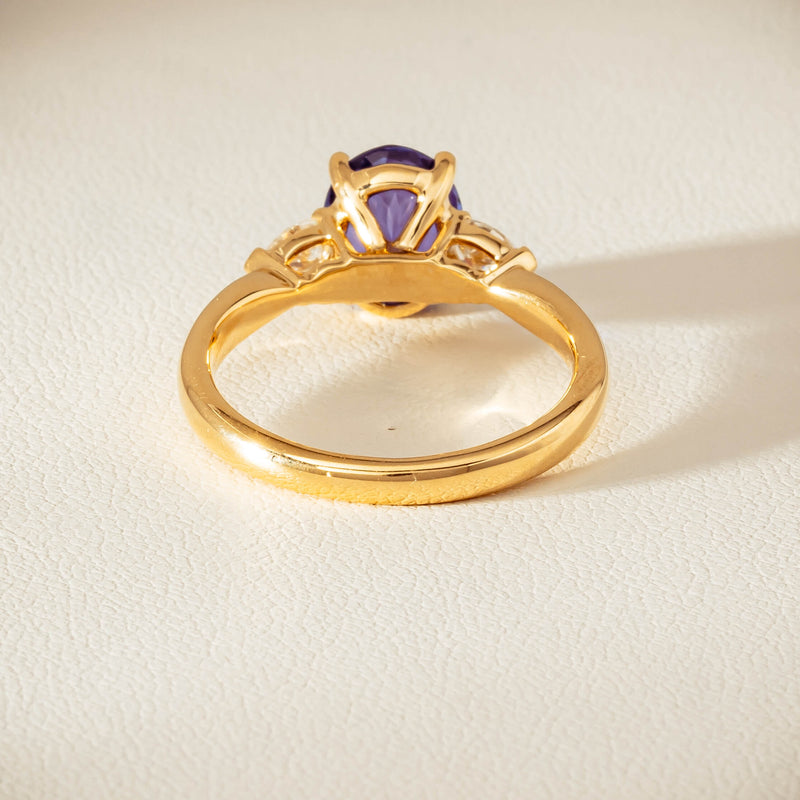 18ct Yellow Gold 2.04ct Tanzanite & Diamond Ayla Ring - Ring - Walker & Hall