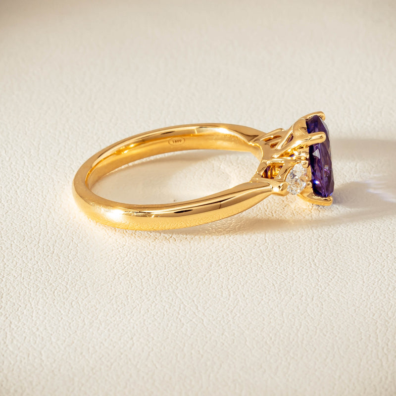 18ct Yellow Gold 2.04ct Tanzanite & Diamond Ayla Ring - Ring - Walker & Hall