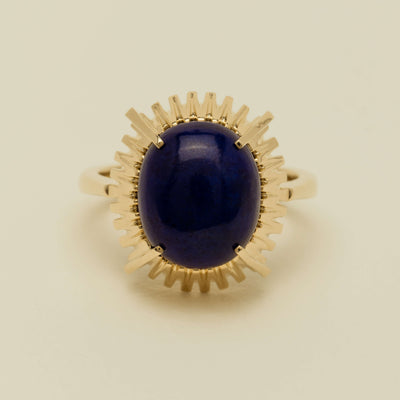9ct Yellow Gold Lapis Meteor Ring - Ring - Walker & Hall