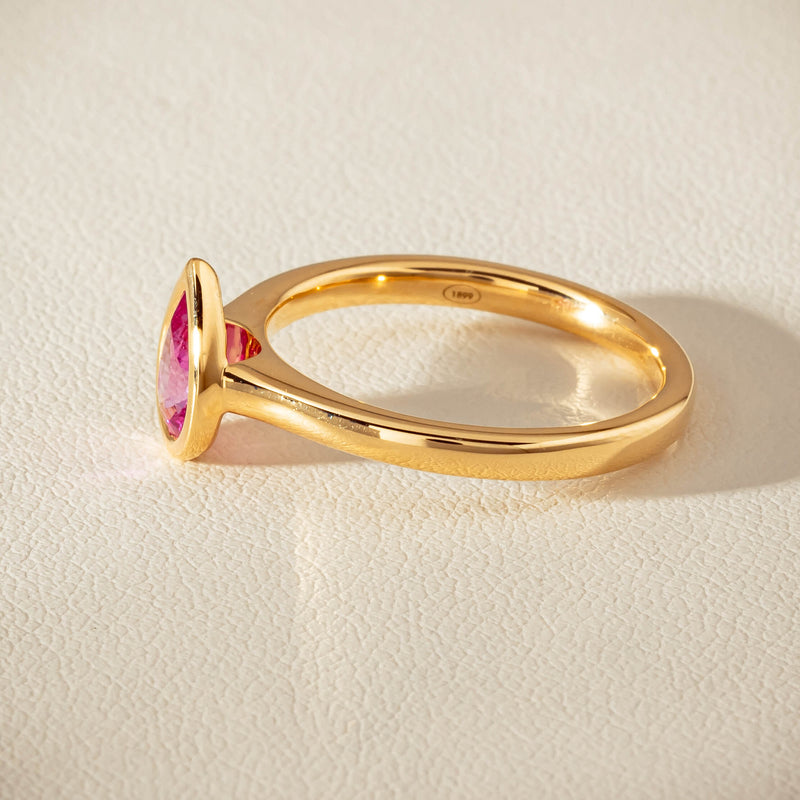 18ct Yellow Gold .80ct Pink Sapphire Natalia Ring - Ring - Walker & Hall