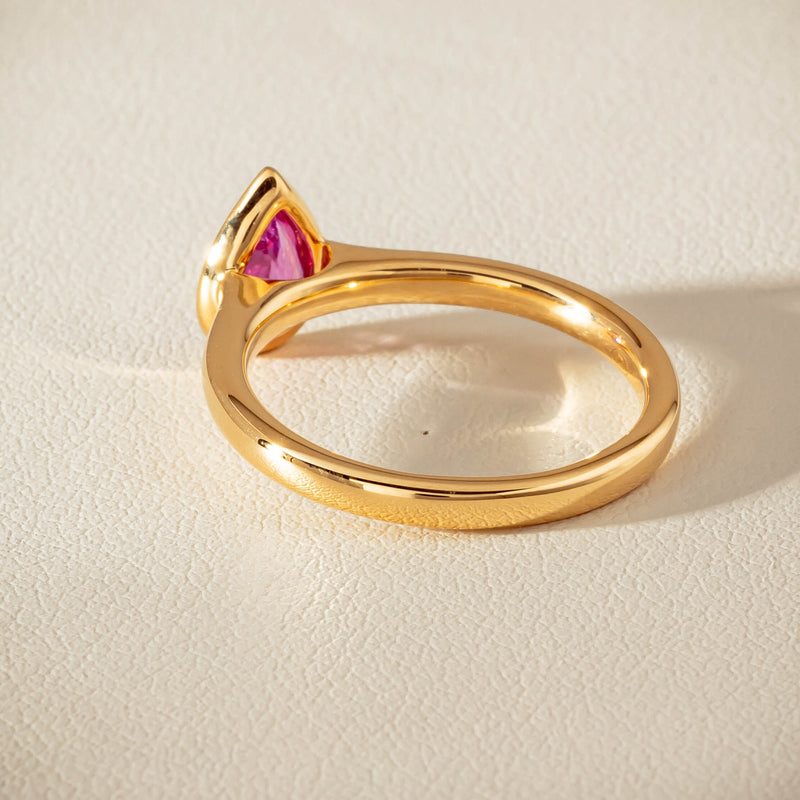 18ct Yellow Gold .80ct Pink Sapphire Natalia Ring - Ring - Walker & Hall