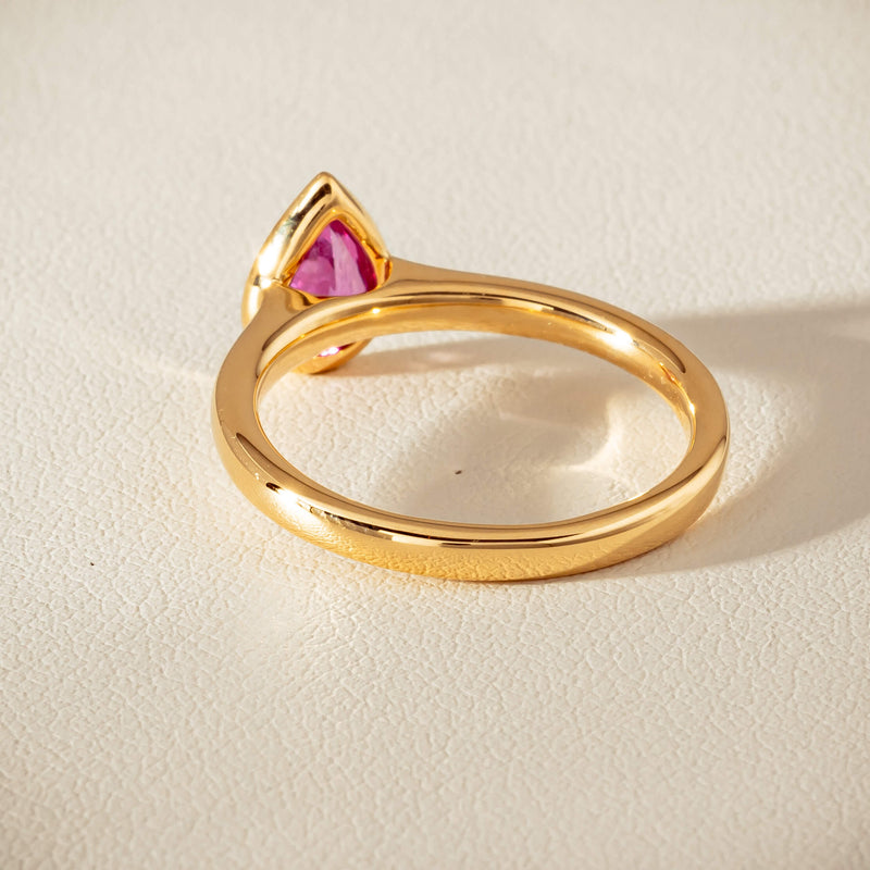 18ct Yellow Gold .80ct Pink Sapphire Natalia Ring - Ring - Walker & Hall