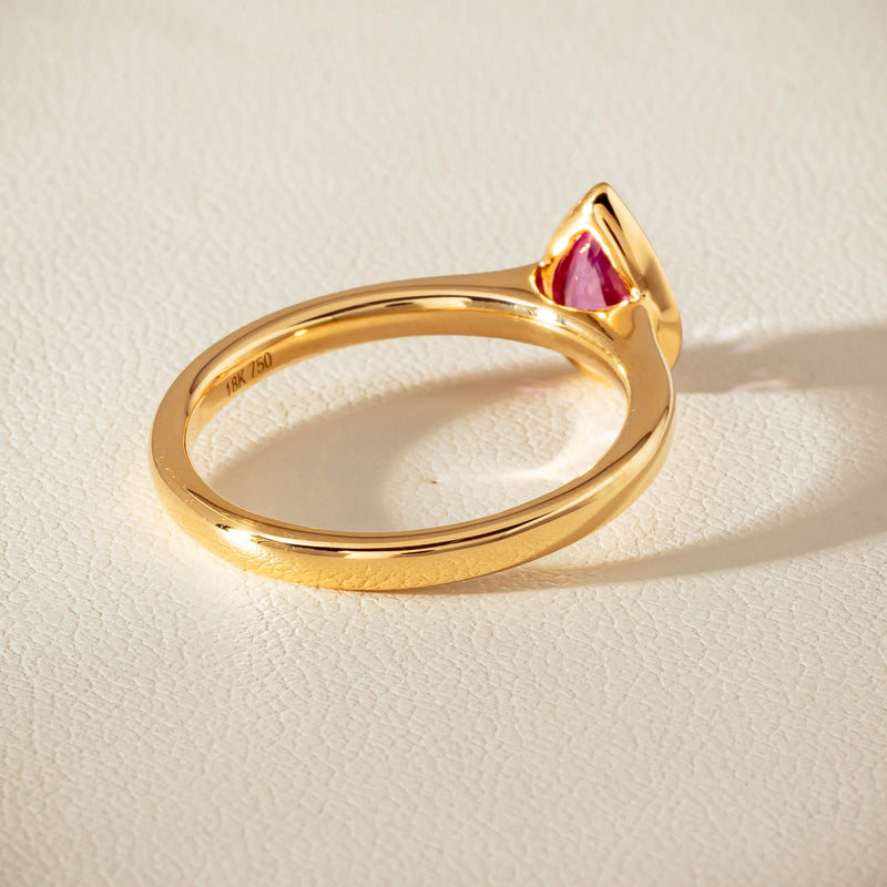 18ct Yellow Gold .80ct Pink Sapphire Natalia Ring - Ring - Walker & Hall