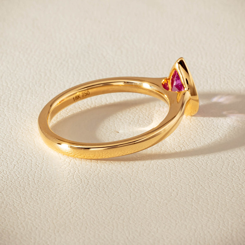 18ct Yellow Gold .80ct Pink Sapphire Natalia Ring - Ring - Walker & Hall