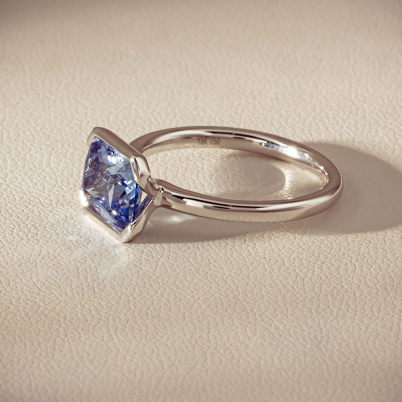 18ct White Gold 2.70ct Light Blue Sapphire Elle Ring - Ring - Walker & Hall