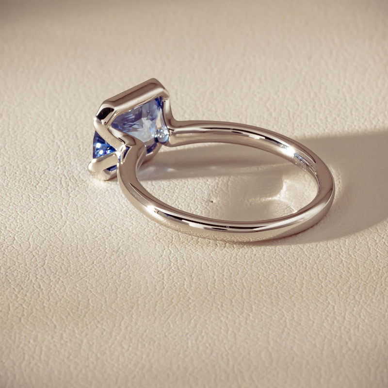 18ct White Gold 2.70ct Light Blue Sapphire Elle Ring - Ring - Walker & Hall