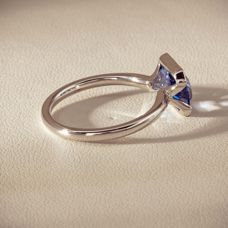 18ct White Gold 2.70ct Light Blue Sapphire Elle Ring - Ring - Walker & Hall