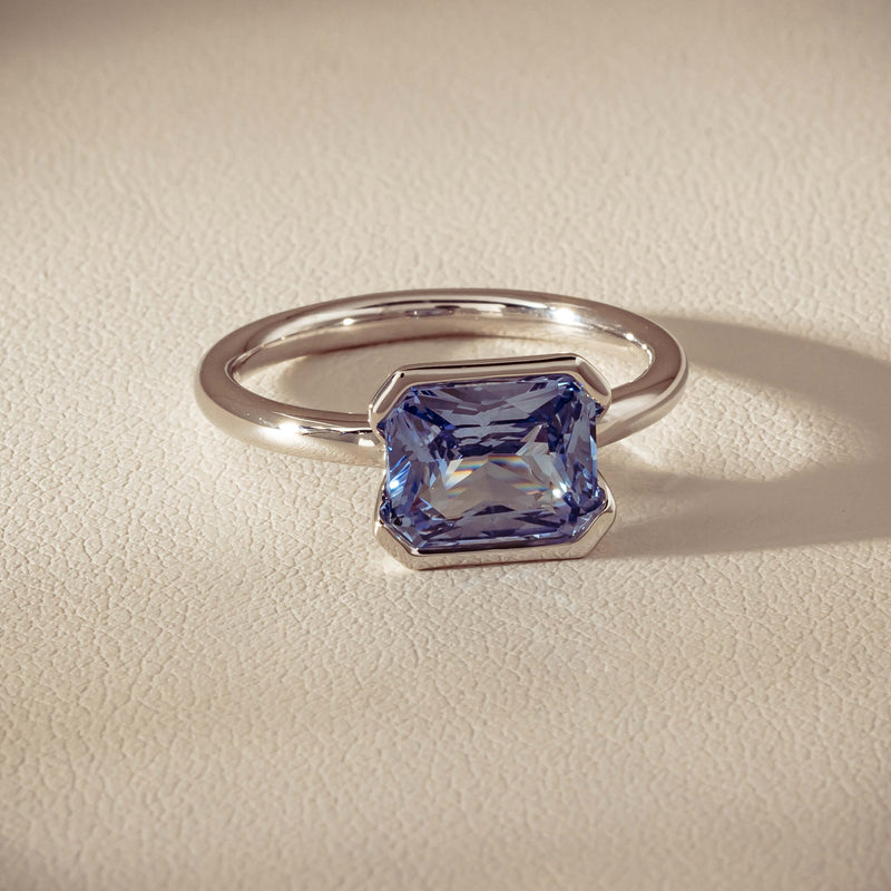 18ct White Gold 2.70ct Light Blue Sapphire Elle Ring - Ring - Walker & Hall