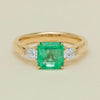 18ct Yellow Gold 1.83ct Emerald & Diamond Ayla Ring - Ring - Walker & Hall