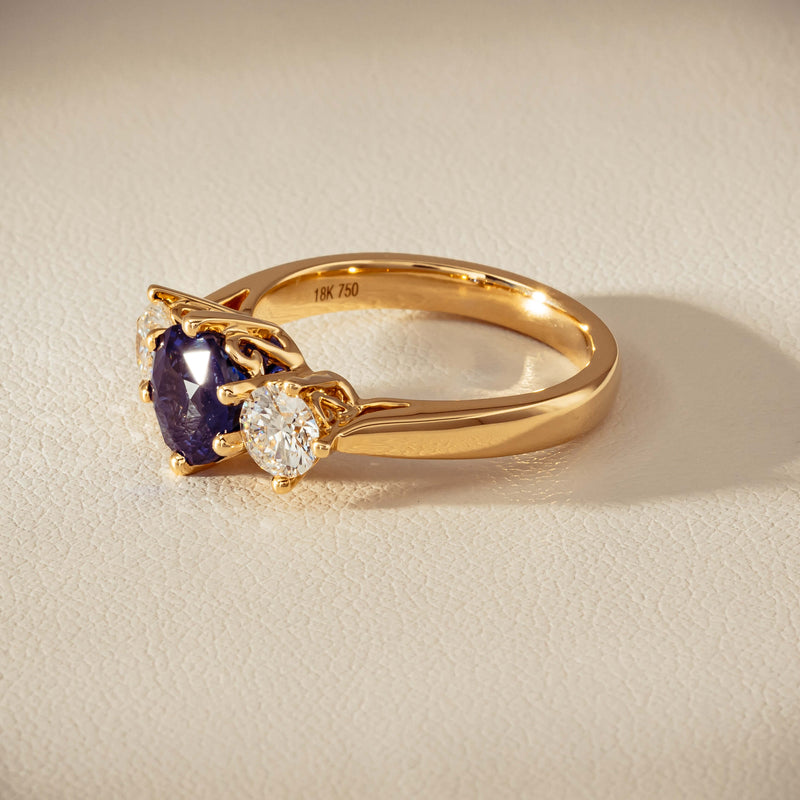 18ct Yellow Gold 2.03ct Sapphire & Diamond Coronado Ring - Ring - Walker & Hall