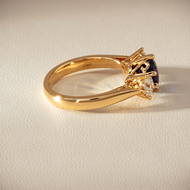 18ct Yellow Gold 2.03ct Sapphire & Diamond Coronado Ring - Ring - Walker & Hall