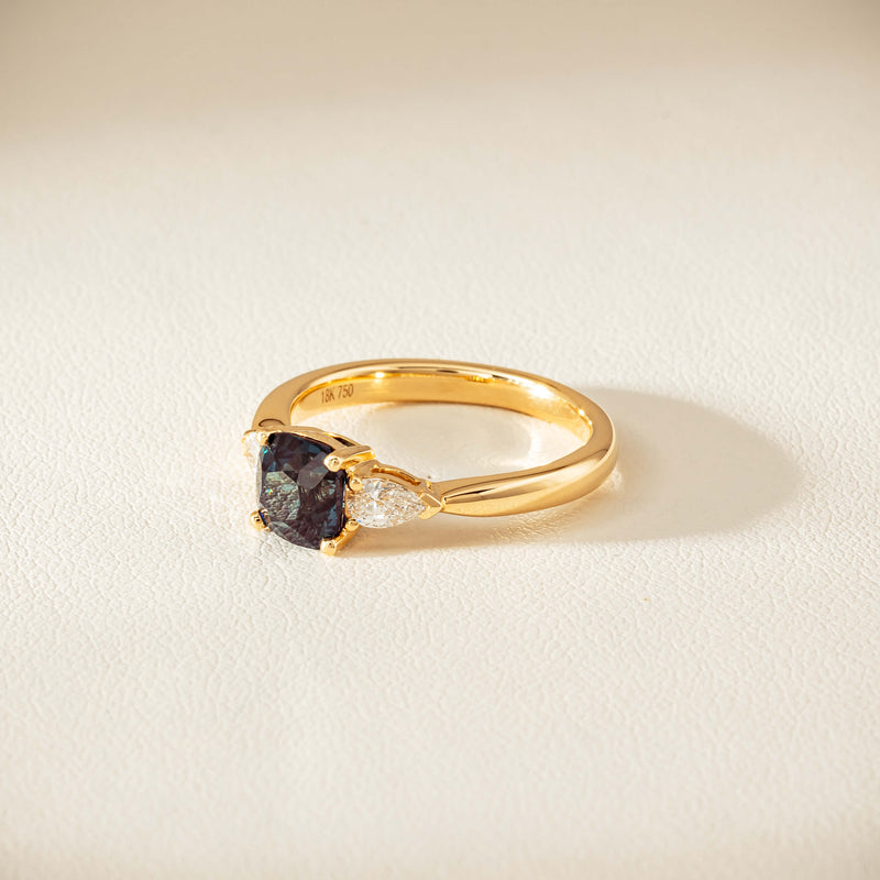 18ct Yellow Gold 1.71ct Green Tsavorite & Diamond Ayla Ring - Ring - Walker & Hall