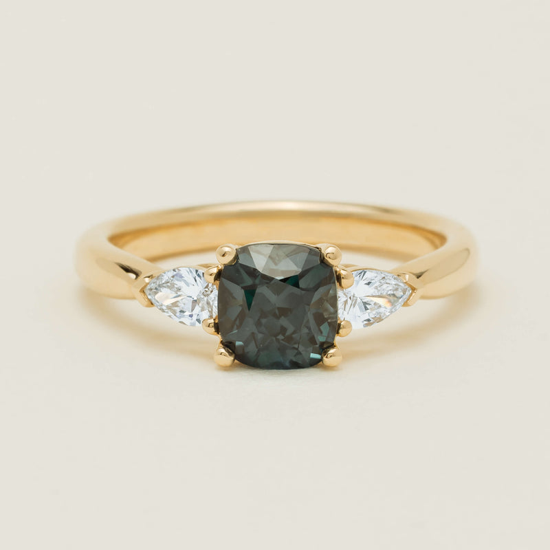 18ct Yellow Gold 1.71ct Green Tsavorite & Diamond Ayla Ring - Ring - Walker & Hall
