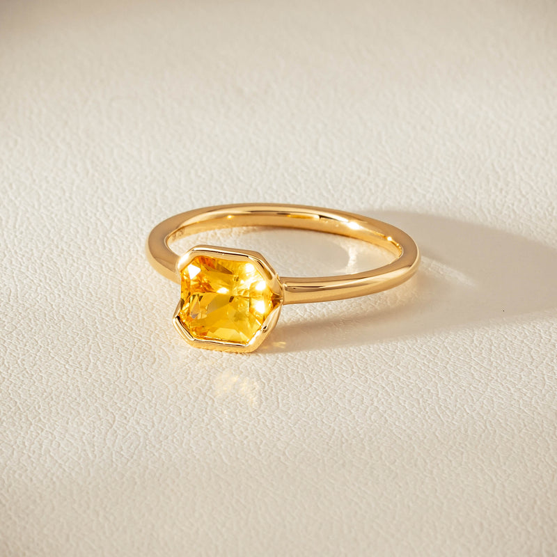 18ct Yellow Gold 2.03ct Yellow Sapphire Elle Ring - Ring - Walker & Hall