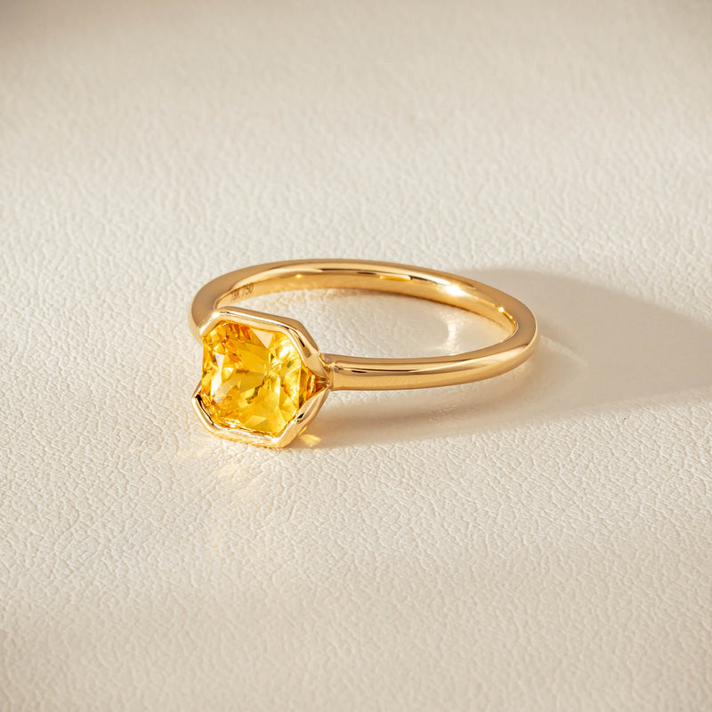 18ct Yellow Gold 2.03ct Yellow Sapphire Elle Ring - Ring - Walker & Hall