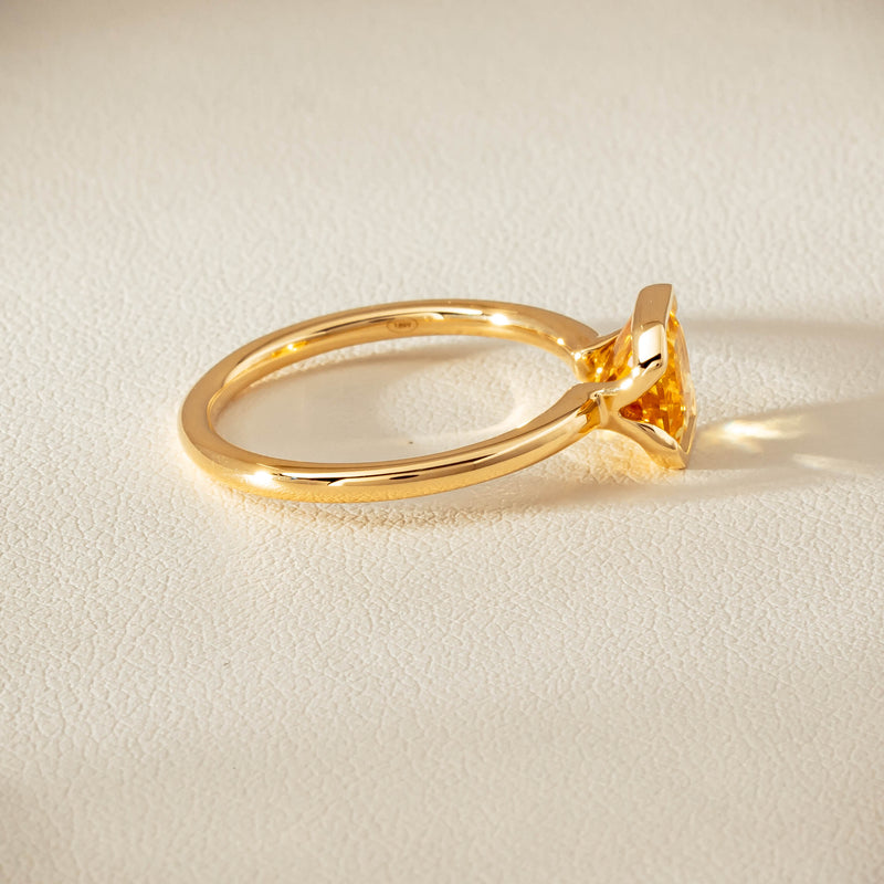 18ct Yellow Gold 2.03ct Yellow Sapphire Elle Ring - Ring - Walker & Hall