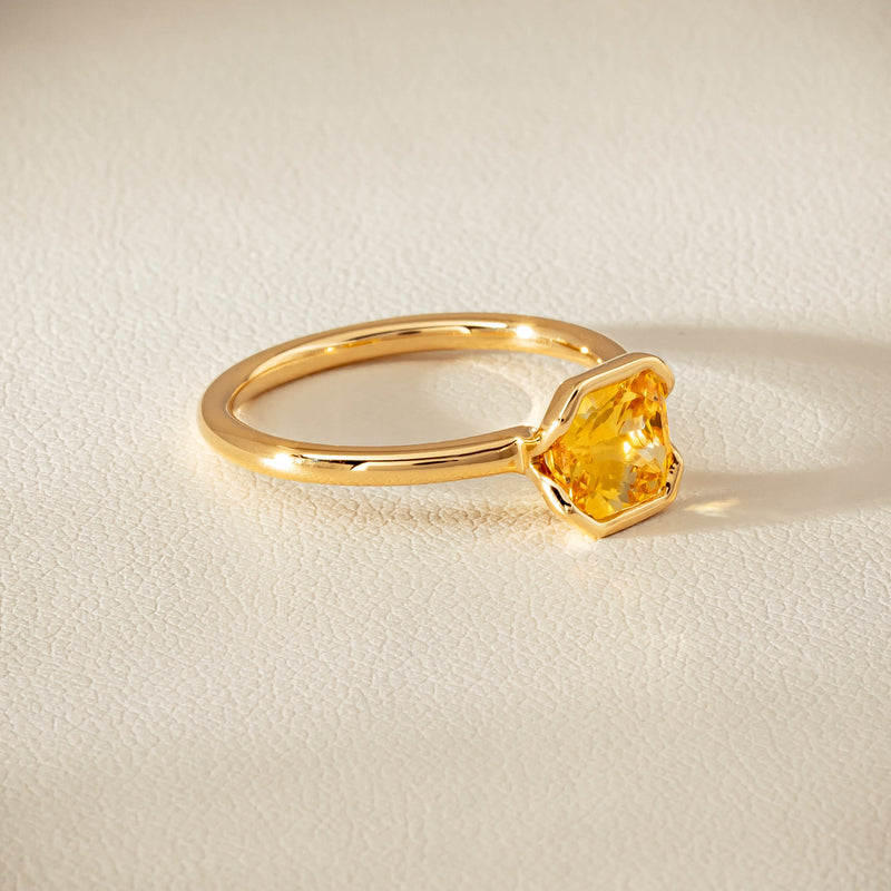 18ct Yellow Gold 2.03ct Yellow Sapphire Elle Ring - Ring - Walker & Hall