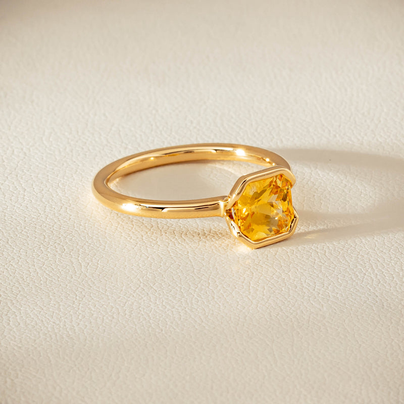 18ct Yellow Gold 2.03ct Yellow Sapphire Elle Ring - Ring - Walker & Hall