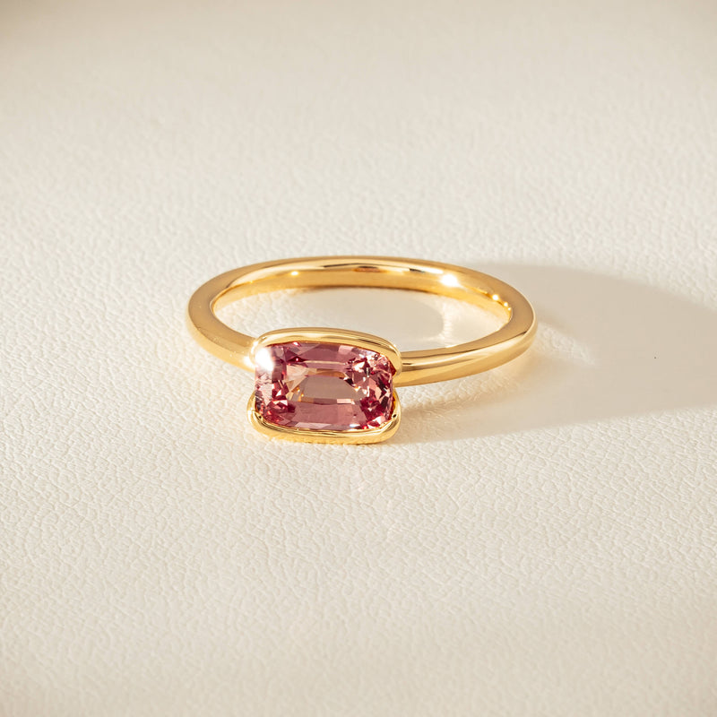 18ct Yellow Gold 1.75ct Pink Sapphire Elle Ring - Ring - Walker & Hall